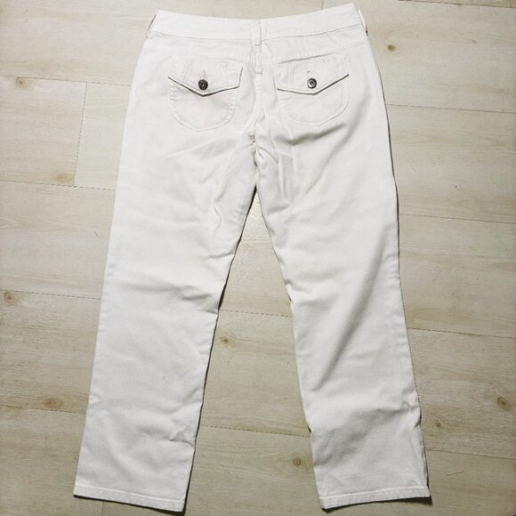 Simply Vera Wang Women's White Denim Mid-Rise Cropped Jeans Size 4 - Picture 2 of 6